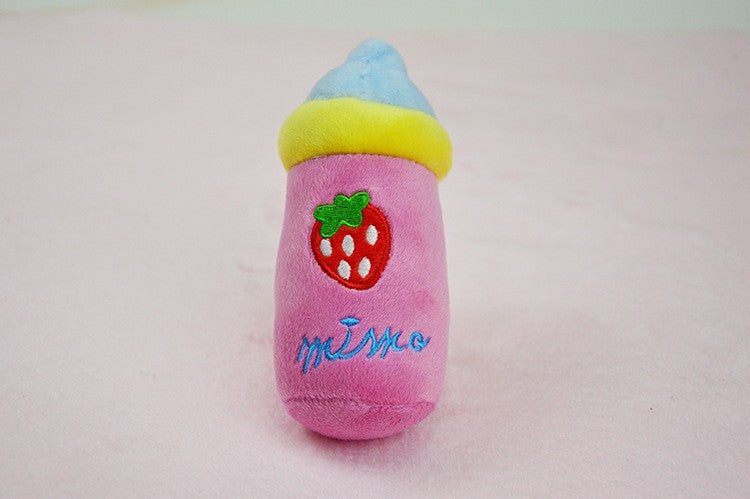 Plush dog French bulldog bite resistant ball rope sounding toy fruit cartoon animal cat cat pet supplies