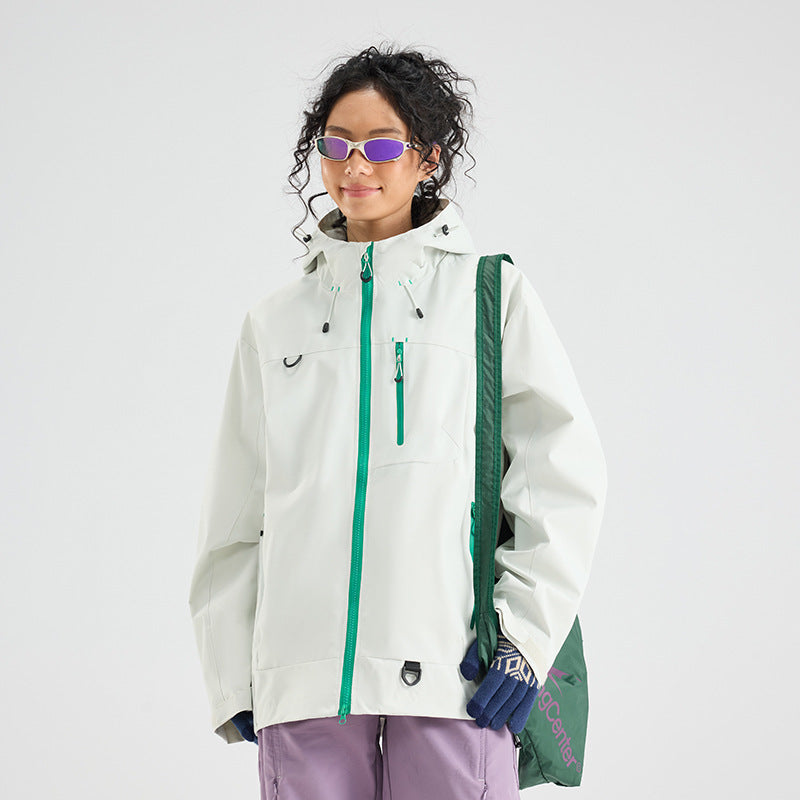 Couple soft shell three-in-one jacket men and women outdoor sports hiking cycling windproof waterproof mountaineering warm jacket