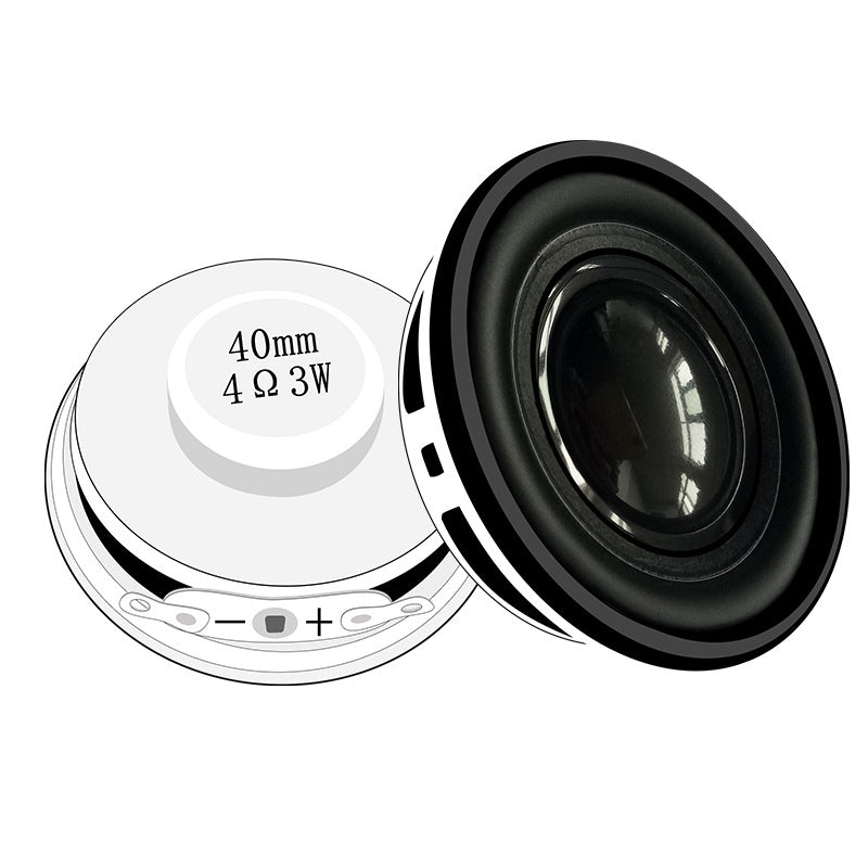 Jingge Source Single Waterproof 40MM Iron Shell Double Magnetic 4 Euro 3W Medium Bass Multimedia Small Audio Speaker Speaker