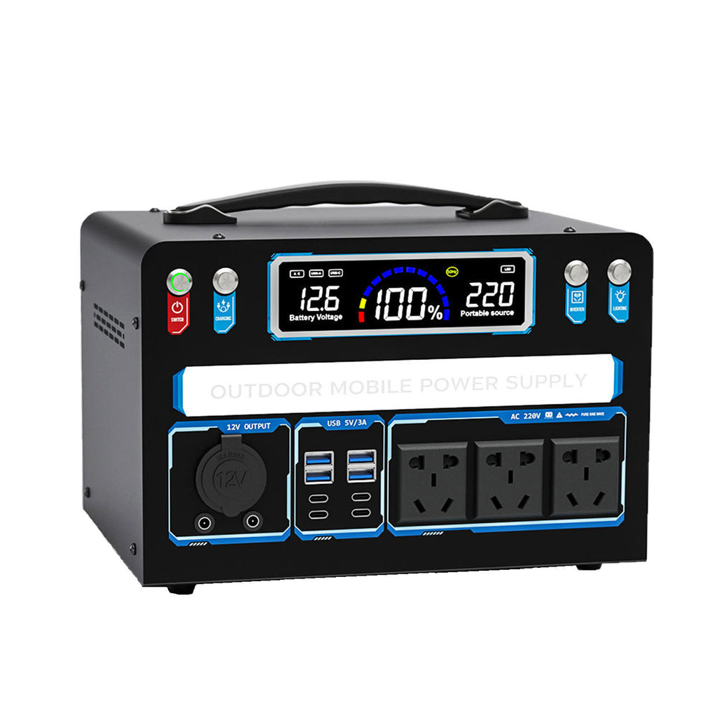 Outdoor mobile power supply 220V portable large-capacity camping night market stall high-power car battery energy storage household