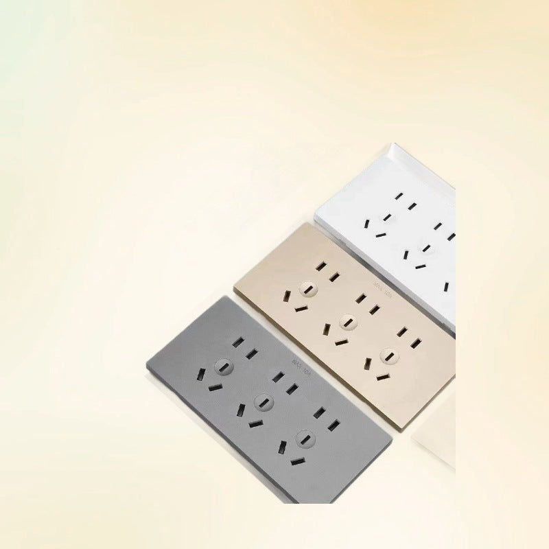 118 Concealed switch Siamese ten-hole socket in series New national standard 15 panel plug Household multi-function usb flame retardant