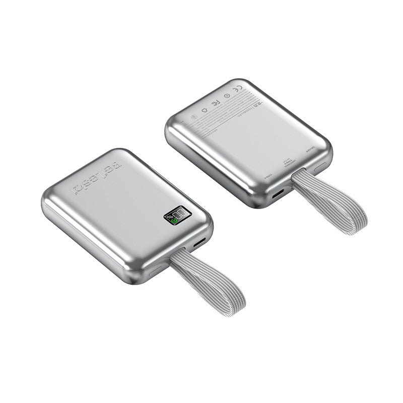 Beileshi power bank fast charging large capacity 20,000 mAh self-contained cable aircraft can carry ultra-thin, compact and portable