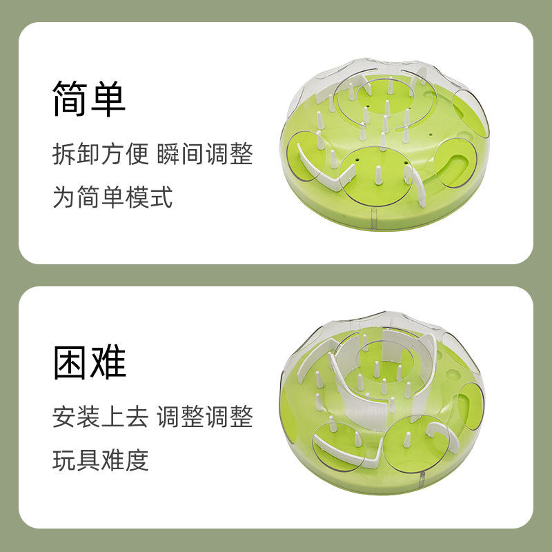 Cross-border pet cat slow food bowl toy cat training puzzle combination pet supplies