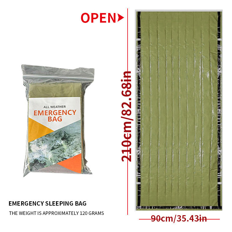 Cross-border outdoor first aid sleeping bag raincoat survival clothing emergency blanket warm and cold camping outdoor hiking equipment poncho