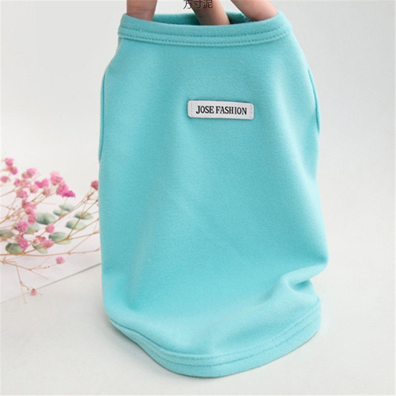 Internet celebrity style autumn wear new pet dog dog clothes teddy than skin-friendly German velvet cotton medium and small dog vest Amazon