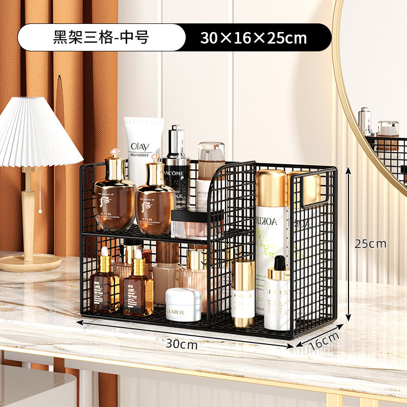 Cosmetics storage box, desktop shelf, household dresser, skin care product mask, multi-layer partition, sundries storage basket