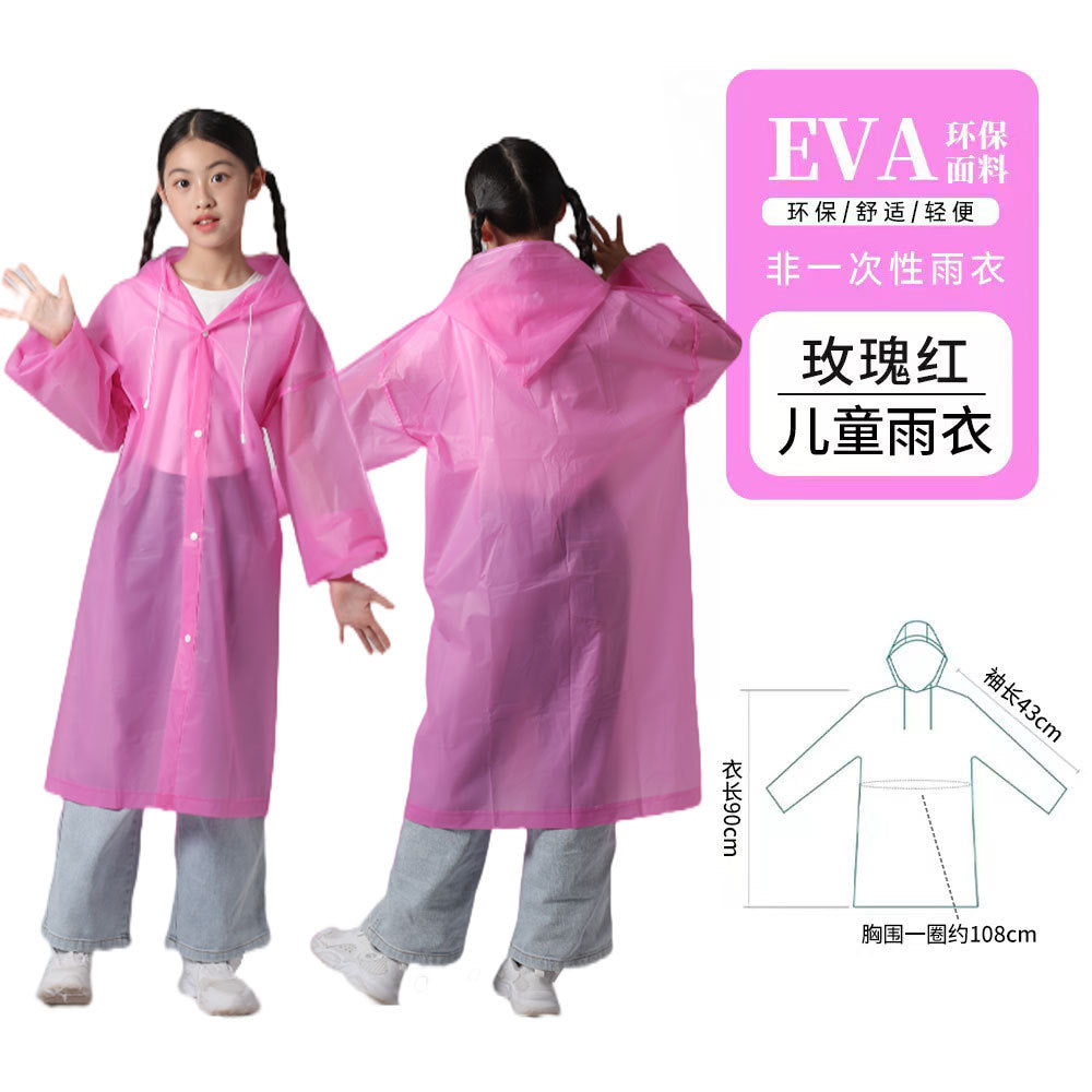 Raincoat Thickened Long Disposable Children Adult Portable Poncho Full Body Rainstorm Men's and Women's Travel Outdoor Portable