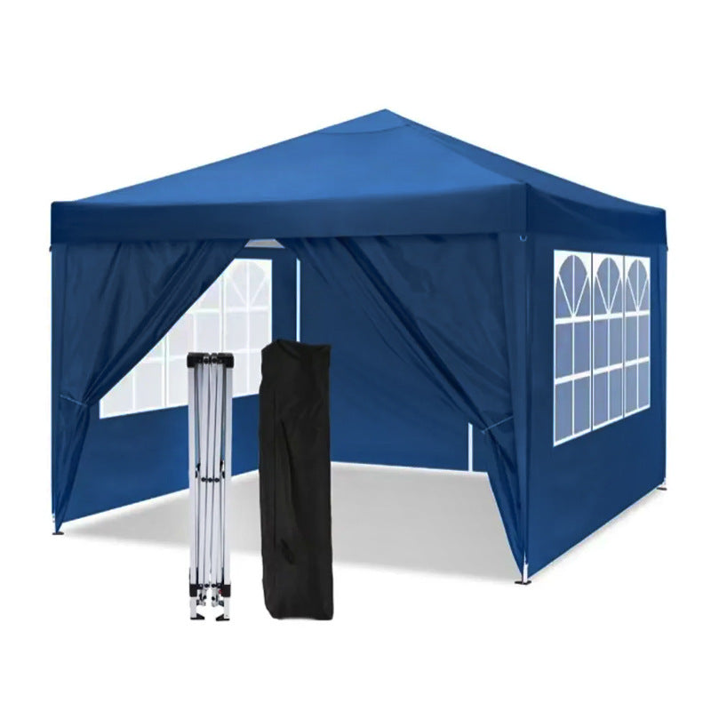 Cross-border foreign trade four-corner folding tent 12kg hollow frame outdoor activities sun protection rain awning with surrounding cloth