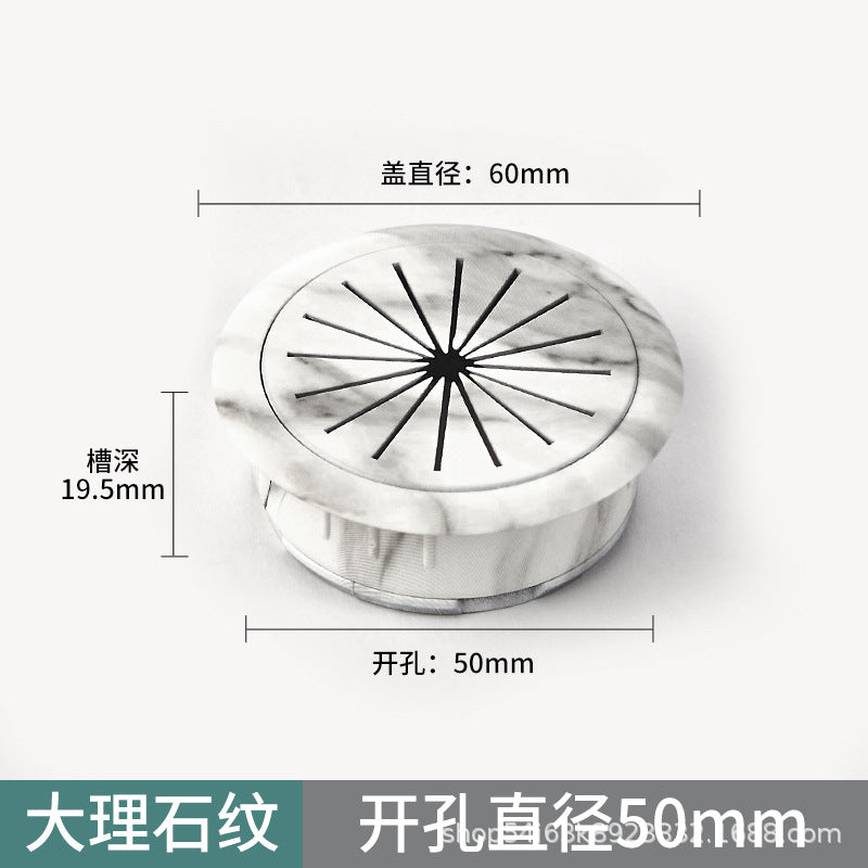 Computer desk book desktop decoration ring, wire hole cover, wire box, threading hole, threading box cover plate, sealing cover.