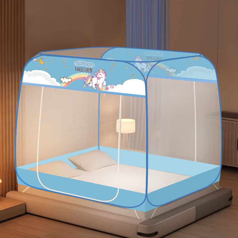 Installation-free yurt mosquito net household without bracket foldable anti-drop 1.5 meters 1.8 bed wholesale mosquito repellent storage