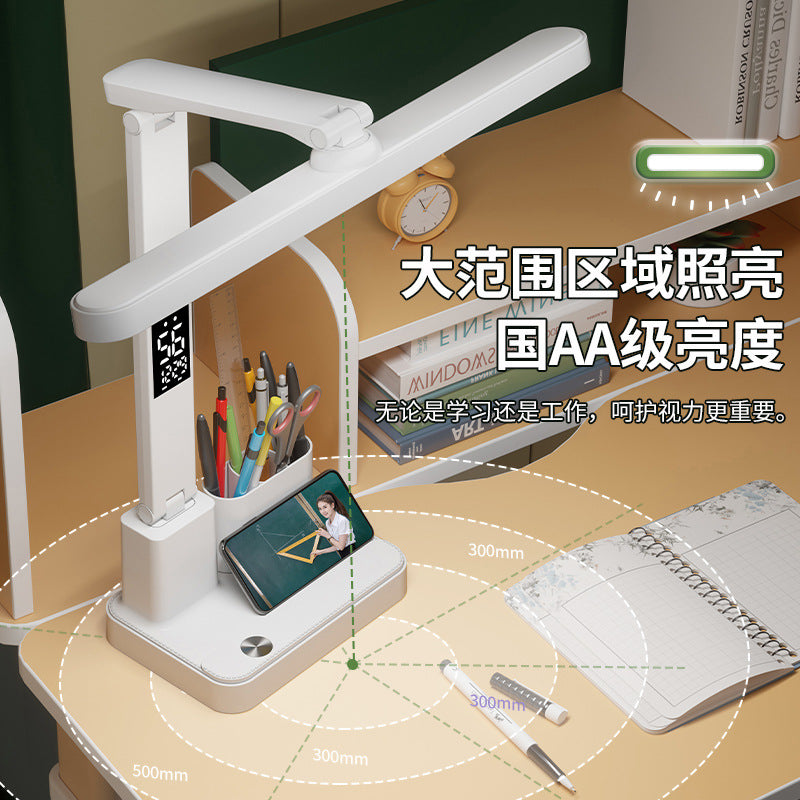 LED intelligent charging desk lamp Full spectrum eye protection desk lamp for learning Student desk Reading dormitory Writing homework