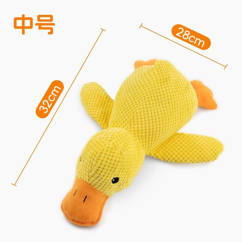 Popular Sleeping Duck Dog Toy Small and Medium-sized Dog Pet Sound Toy Plush Resistant Grinding Teeth Sound Relief
