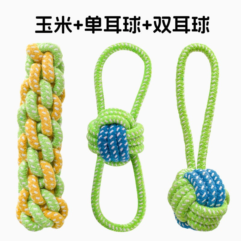 Dog Toys Grinding Teeth Bite-resistant Knot Slippers Small Medium Large Dog Teddy Golden Retriever Bigbear Pet Supplies