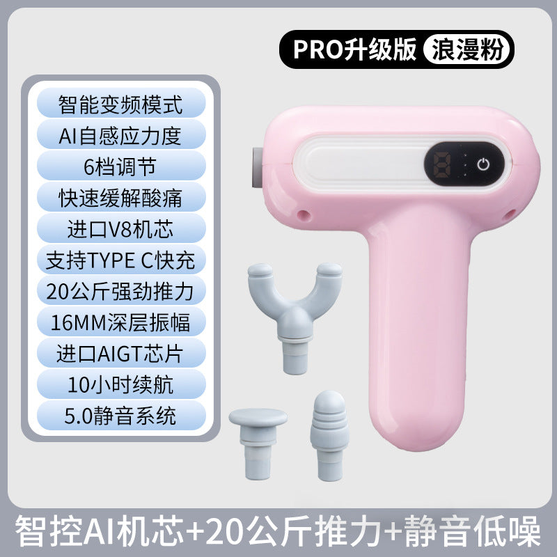 Cross-border mini fascia gun Household professional mini muscle massager Electric relaxation neck gun for boys and girls