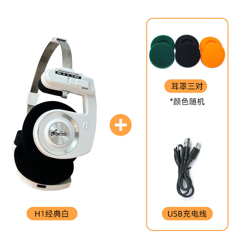 Sound box headset wireless bluetooth headset lightweight portable foldable retro photo wearing artifact gift