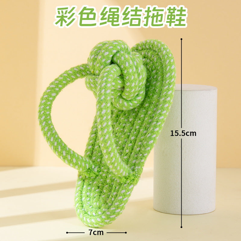 Pet Products Bite-resistant Cotton Rope Toys Grinding Teeth Cleansing Rope Knot Ball Cat Dog Bite Rope Teddy Small Dog Toys Wholesale