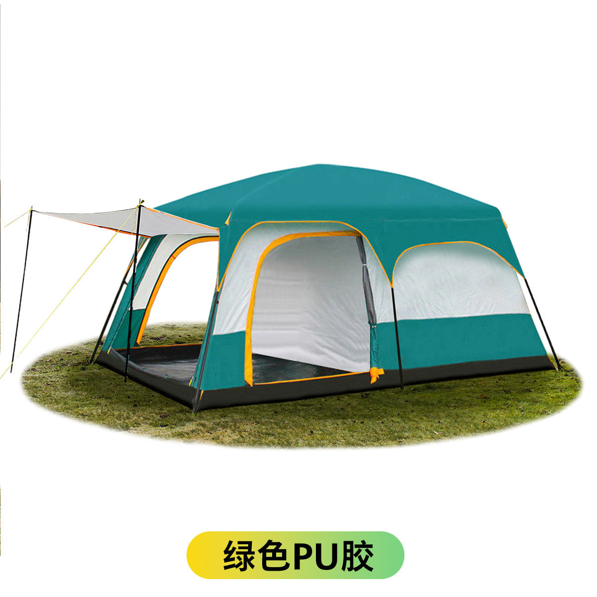 096 full series outdoor tent two bedrooms and one living room folding portable sunscreen waterproof 3-12 people camping tent
