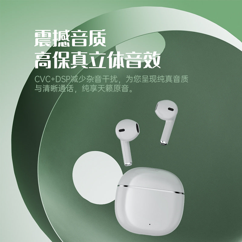 Half-in-ear Bluetooth headset, ultra-compact HIFI high sound quality, three-dimensional heavy bass, ultra-long standby, true wireless noise reduction