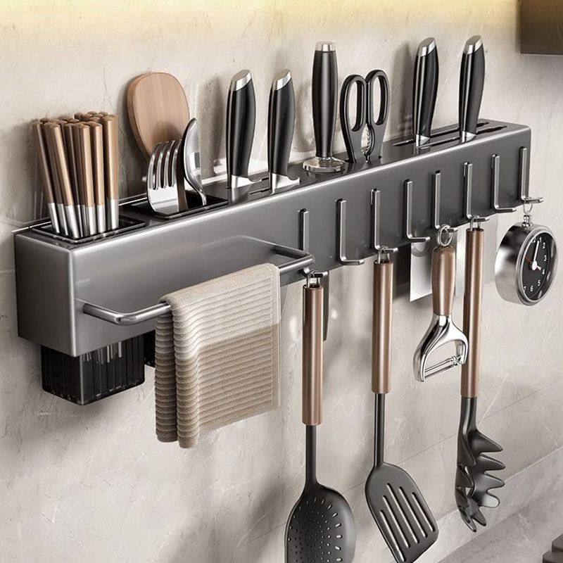 Thickened knife holder No punching Kitchen rack Kitchen supplies Multifunctional wall-mounted chopsticks cartridge vegetable knife storage