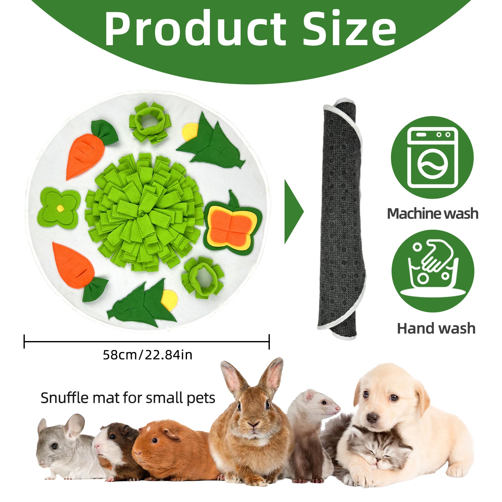 Pet dog foraging to relieve boredom and relieve emotions Round sniffing pad Pet supplies Hamster sniffing puzzle sniffing nest pad