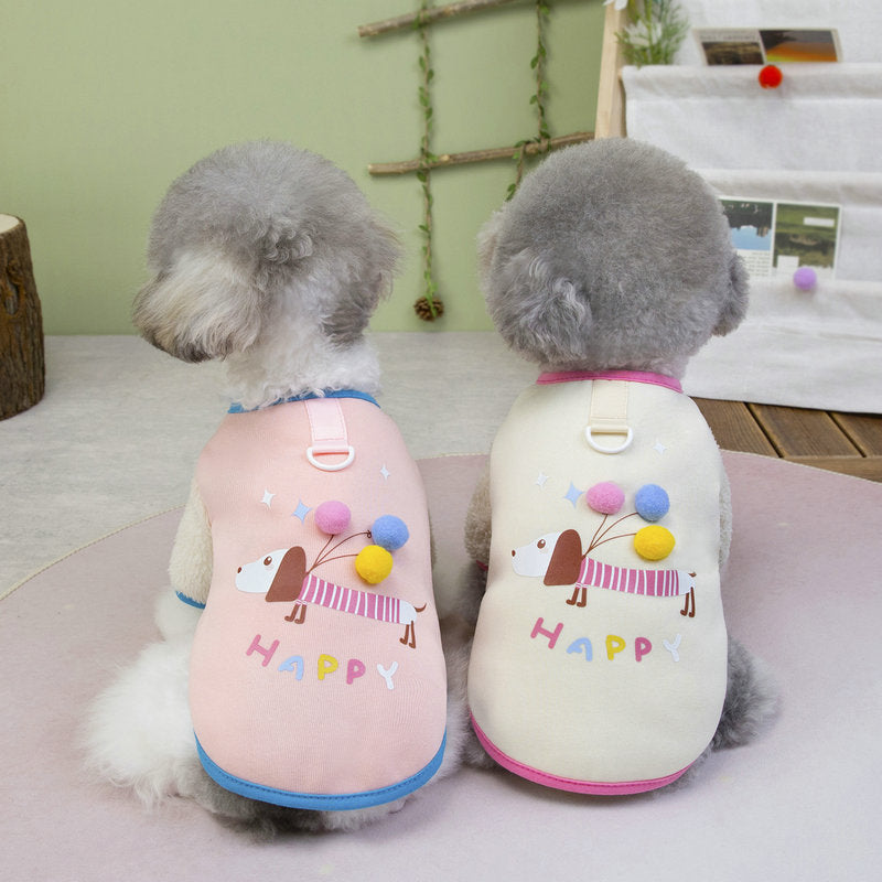 Cute wind autumn and winter dog cute cartoon puppy four-legged sweater cat warm fleece 25 balloon sweater