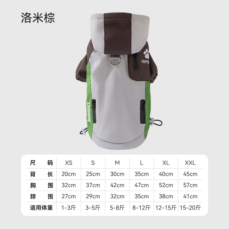 Autumn and winter dog clothes thickened warm quilting cotton pockets traction cat pet than bear four-legged cotton-padded dog clothes