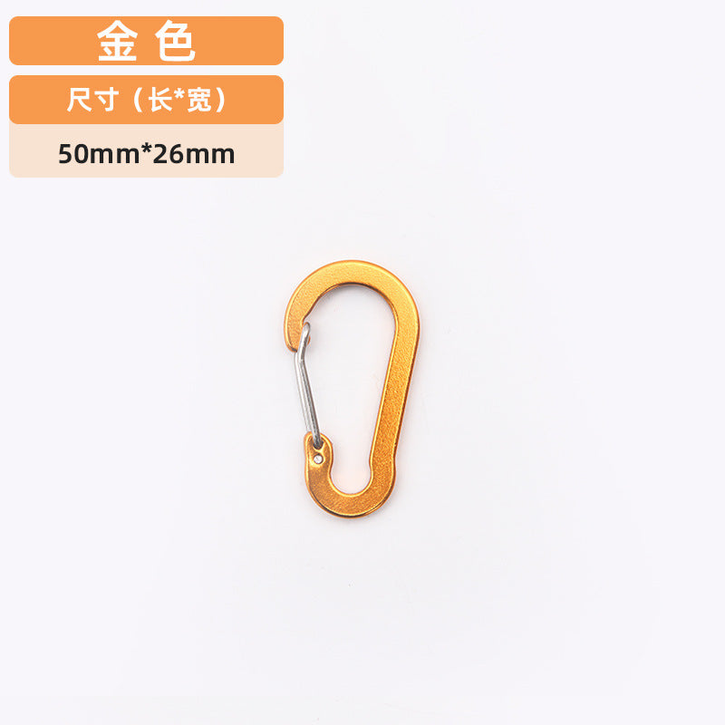 厂家新款5号S形铝合金登山扣diy弹簧扣多色钥匙扣户外露营挂扣