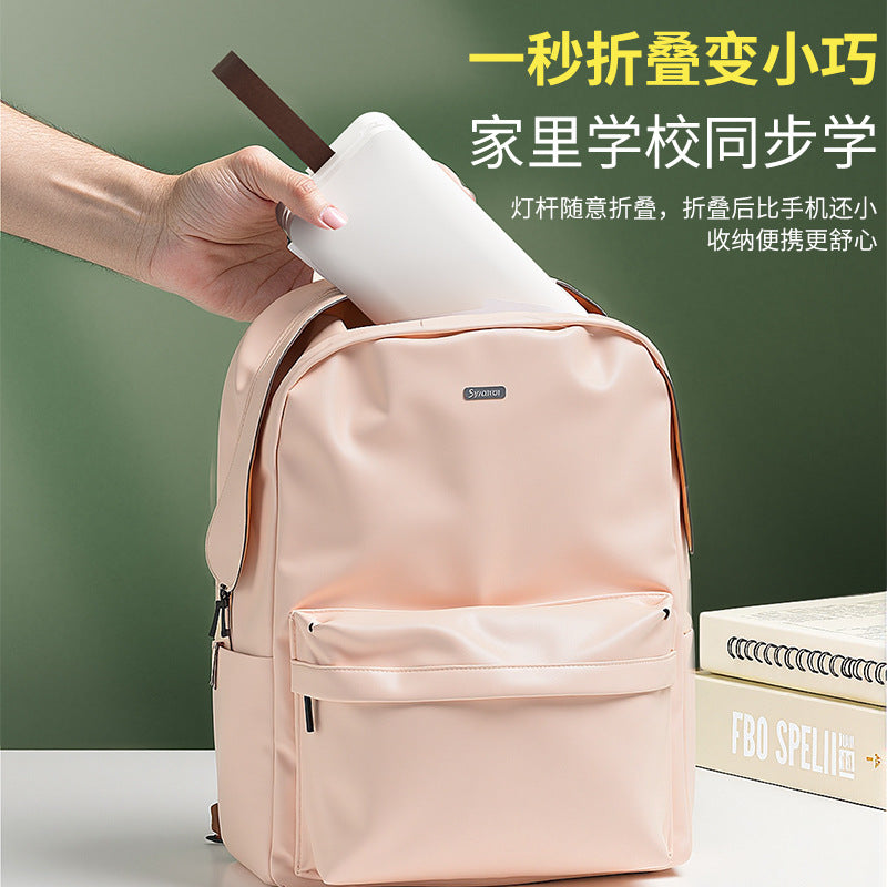 Folding college student smart clock function eye protection learning student dormitory desk lamp bedside reading desk lamp eye protection