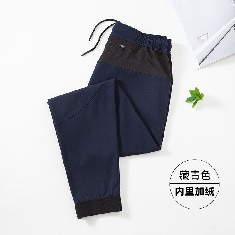 Autumn and winter velvet sweatpants men's large size bundle pants sports outdoor running fitness pants casual long pants