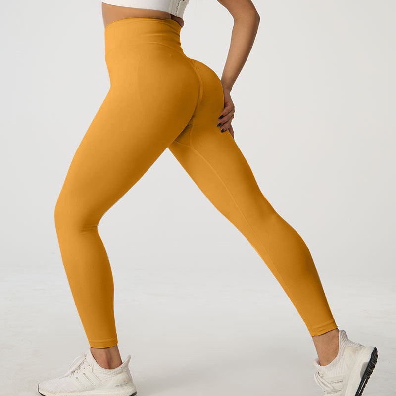 Wholesale autumn and winter peach hip yoga trousers sports cycling pants quick-drying yoga clothes high waist tight fitness pants