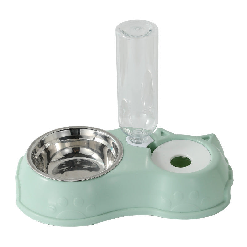 Pet Supplies Cat Feeder Drinking Appliances Double Bowl Food Basin Dog Rice Basin Anti-knock Stainless Steel Dog Bowl Cat Bowl