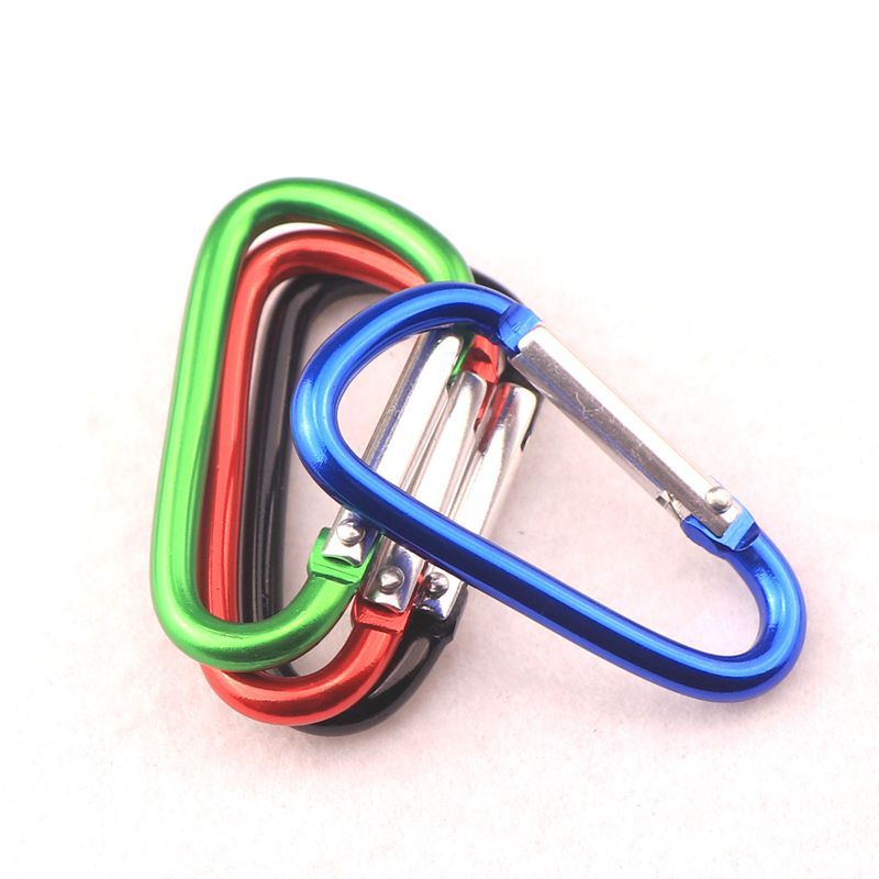厂家批发5号D形4.0线粗款铝合金登山扣户外露营背包耳机装备挂扣