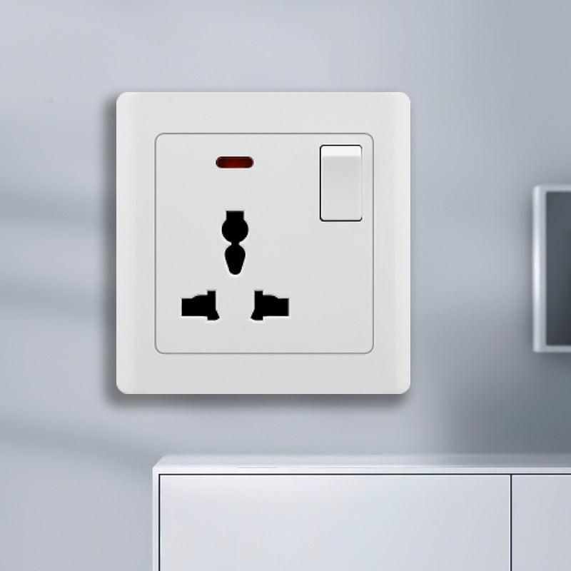 Manufacturer Wholesale Engineering Switch Socket Type 86 Wall Switch Panel Open Double Control Five Hole Sitting Plug Plug