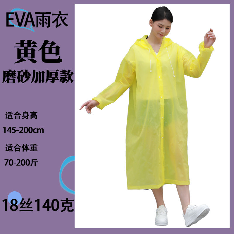 Raincoat long integrated full body protection rainstorm transparent adult children travel outdoor thickened EVA poncho