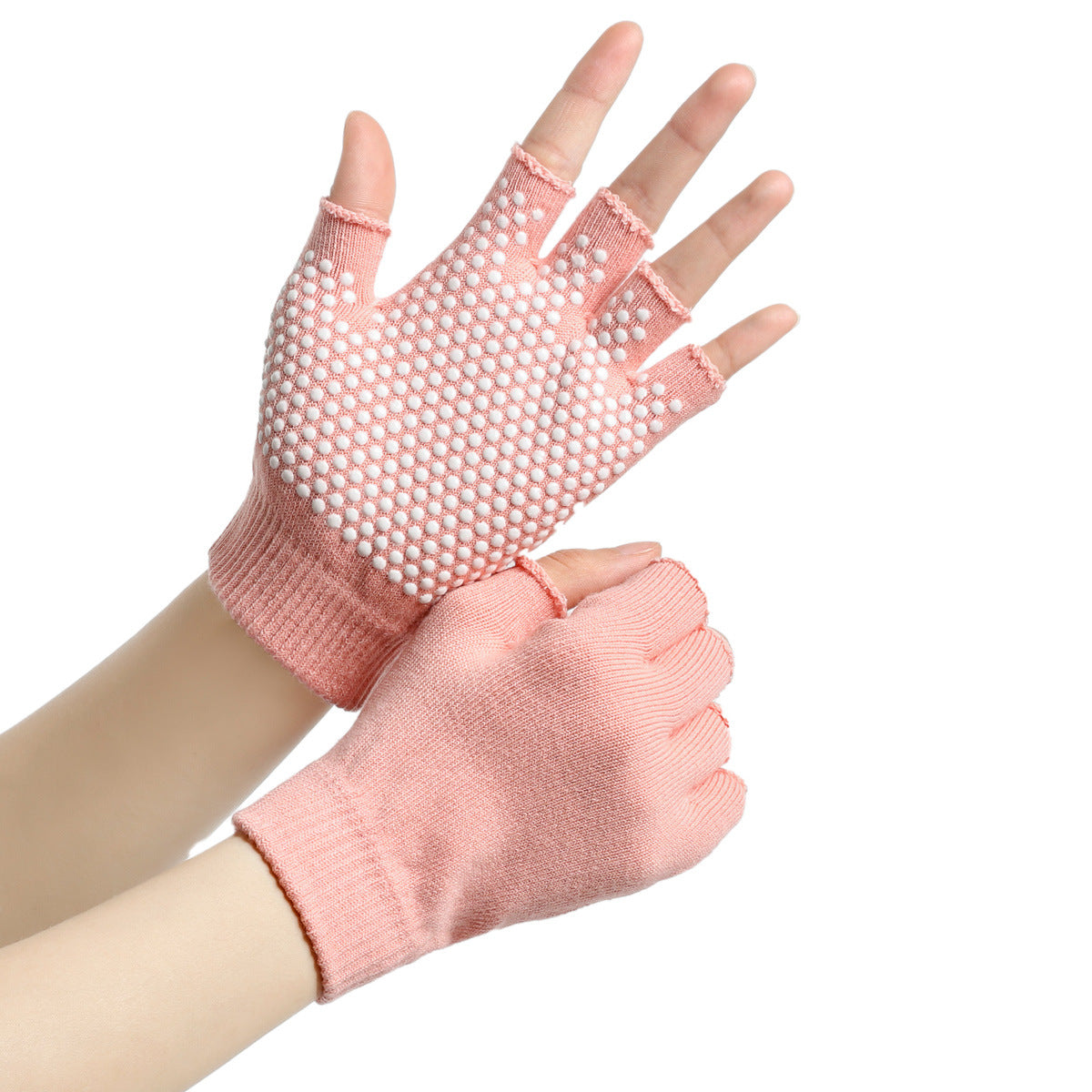 10-Color Women's Half Finger Fitness Gloves Barbell Pot Carrying Equipment Cycling Yoga Pilates Skipping Rope Badminton Anti-wear