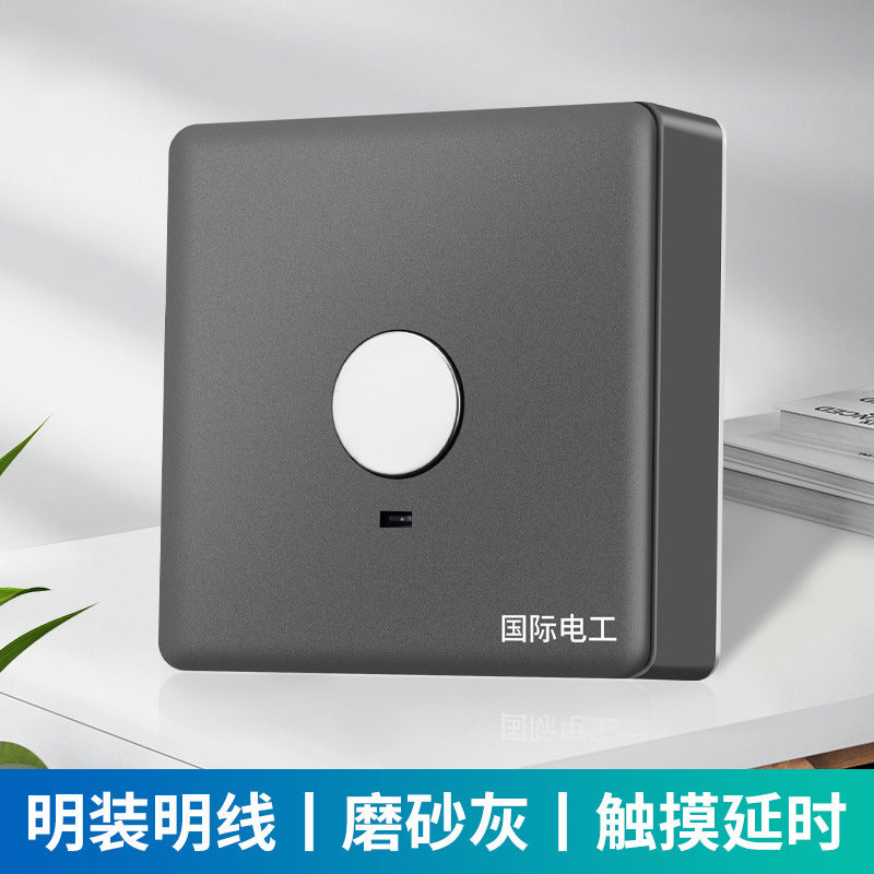 International electrician surface-mounted switch socket 86-type large board five-hole bright wire box household wall plug panel wholesale