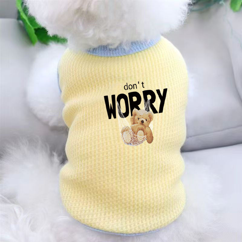 Pet clothes Spring and Autumn thin sling vest dog clothes teddy bear kitten Yorkshire Schnauzer
