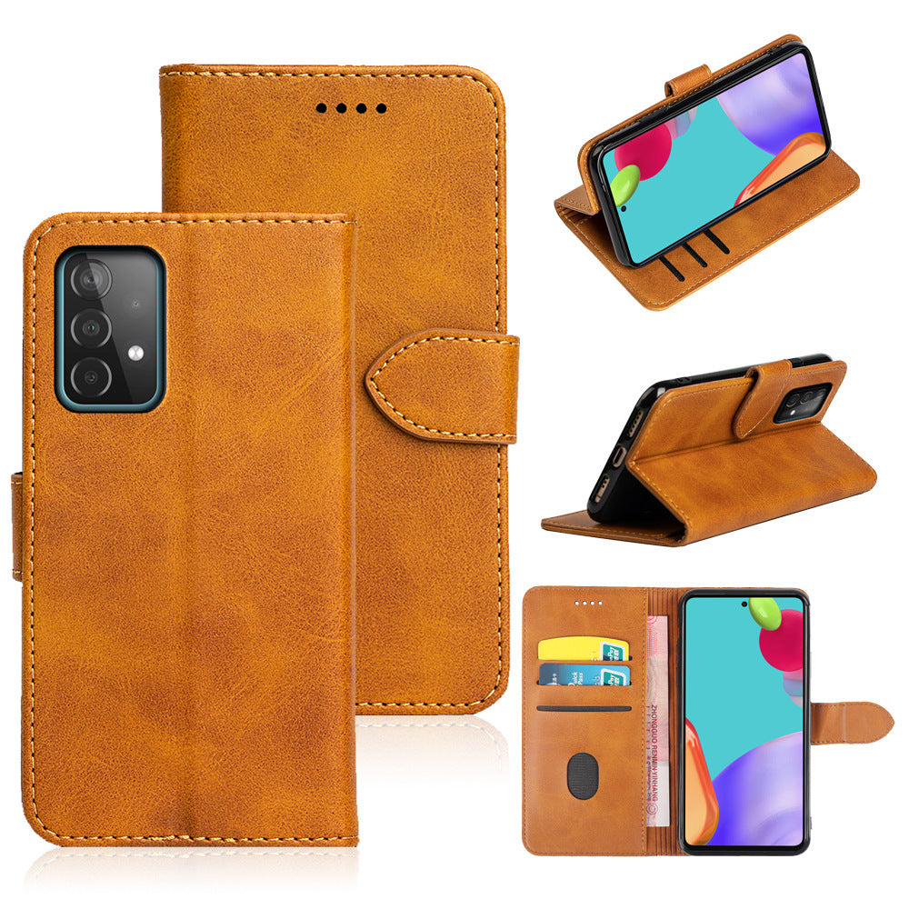 Applicable to iPhone15 card leather case 15promax calf pattern cover card mobile phone leather case