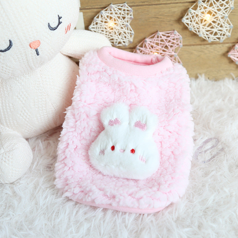 Petstyle glutinous rice dumplings milk dog clothes, cute fluffy puppy dog puppy kitten clothes, newborn cat