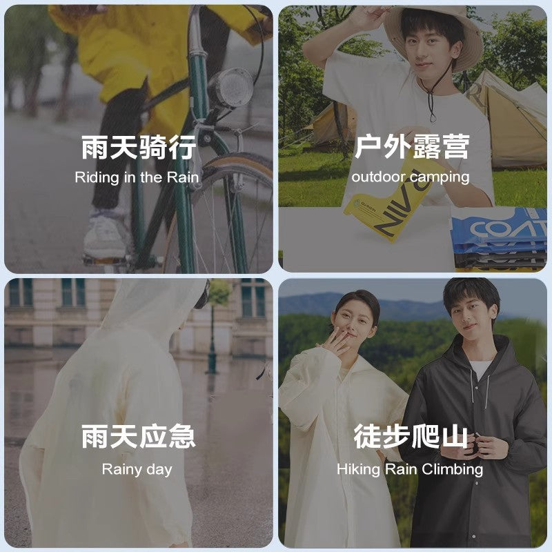 Raincoat long whole body rainstorm protection disposable adult thickened outer wear mountaineering travel single poncho outdoor portable