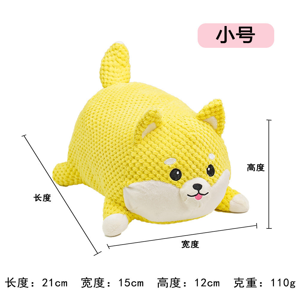 Plush dog French bulldog bite resistant ball rope sounding toy fruit cartoon animal cat cat pet supplies
