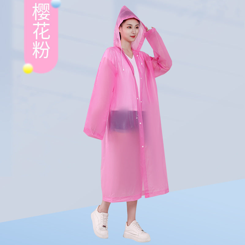 Adult long thickened raincoat non-disposable EVA bundle mouth outdoor tourism, convenient riding and hiking, wholesale raincoat