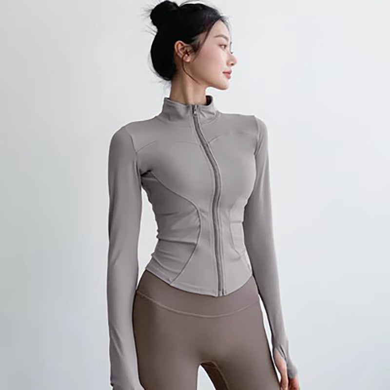 Giant Skinny Jacket Women's Lulu Yoga Suit Top Quick Drying Outdoor Sports Running Pilates Fitness Suit