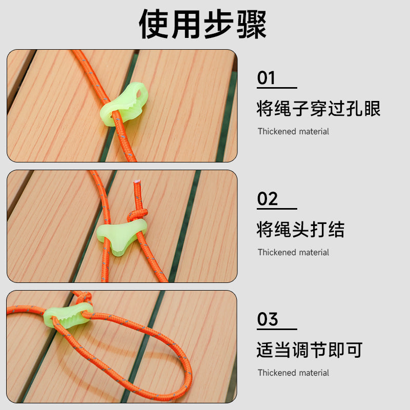Luminous triangle buckle outdoor camping canopy tent rope buckle fluorescent triangle buckle luminous triangle buckle luminous triangle buckle