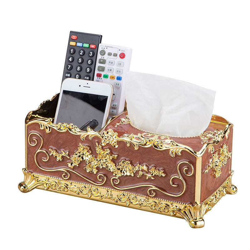 Desktop multi-functional storage box paper draw, European home living room simple, coffee table creative household napkin paper box