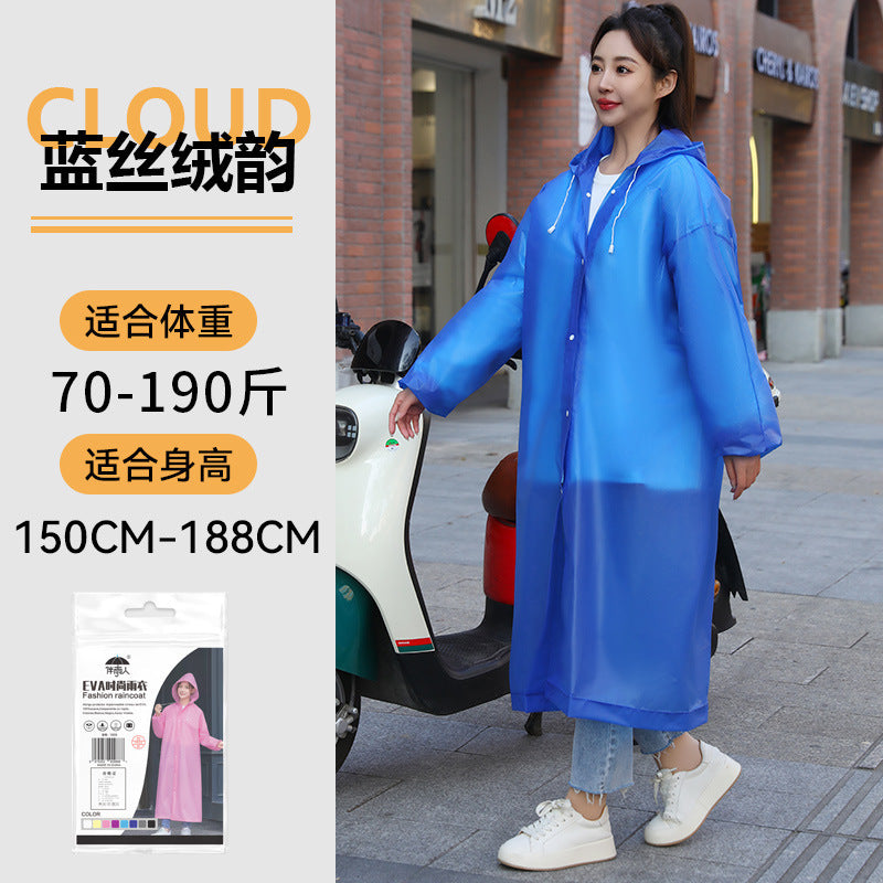 Raincoat Thickened Long Full Body Rainstorm Protection Portable Adult Outdoor Travel Electric Vehicle Non-Disposable Poncho