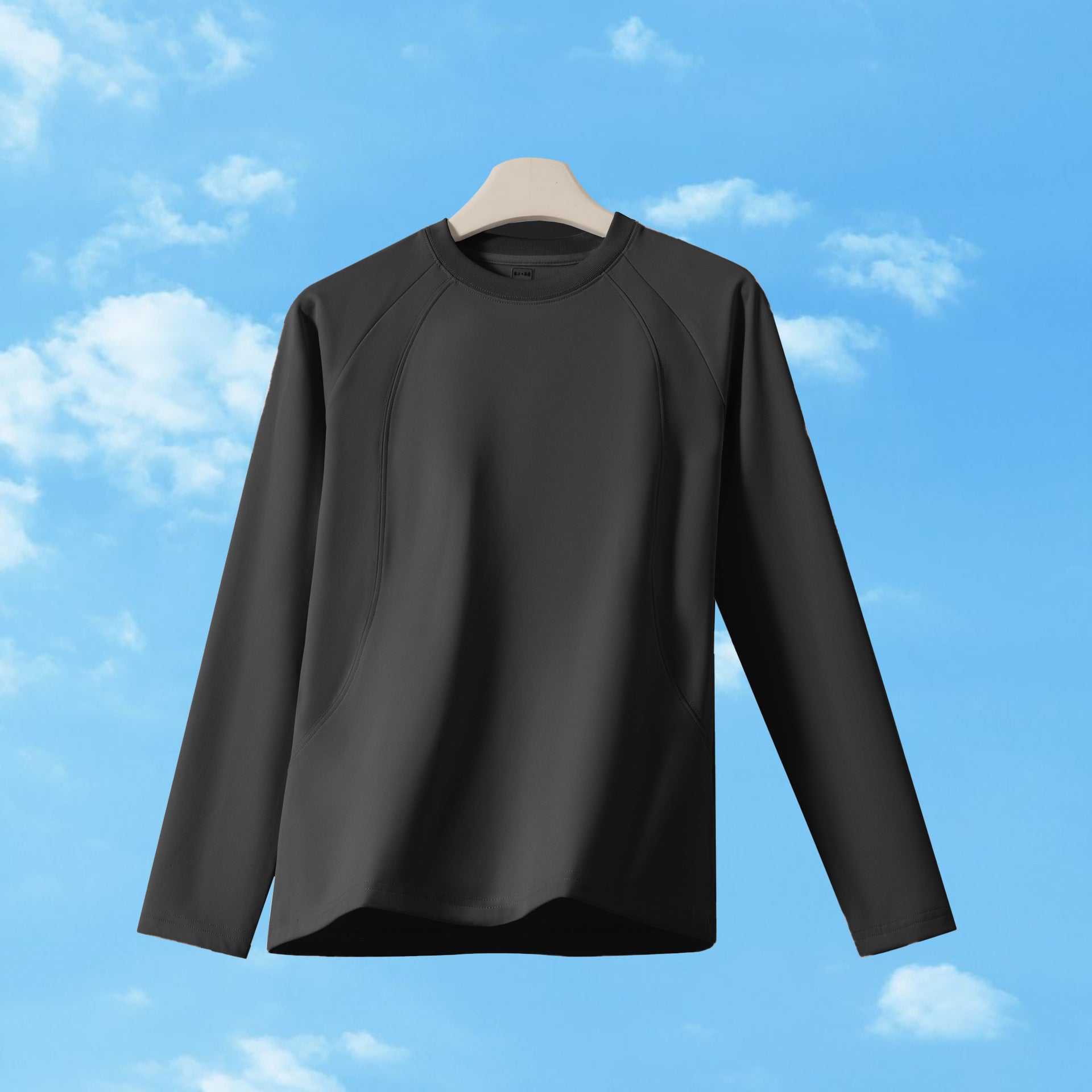 Outdoor running fitness sportswear moisture-absorbing quick-drying bottoming top men's and women's casual slim-fit crew neck long-sleeved t-shirt