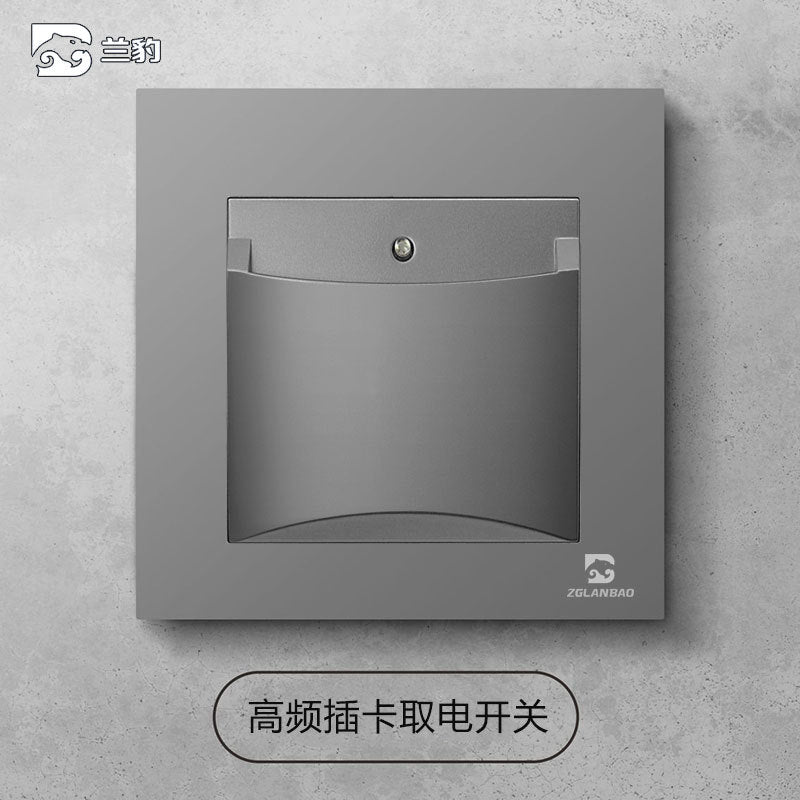 Wholesale Household Dark Grey Five-hole Socket 86 Concealed Two and Three Poles One Open Single Double Control Plug Switch Panel