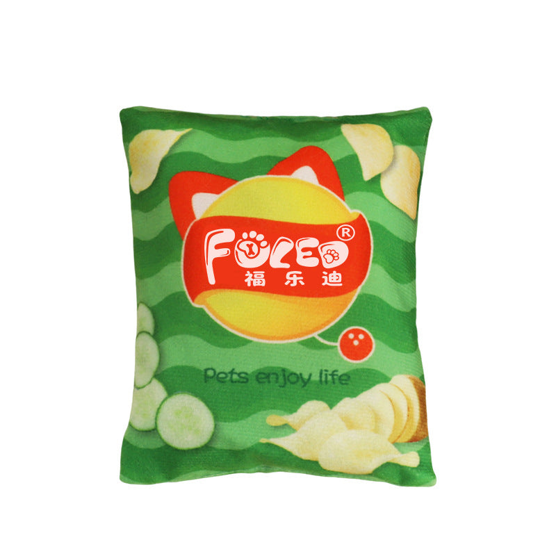 FULED Pet Sound Toys Dog Toys Ringing Paper Potato Chips Grinding Teeth Cleansing Plush Toys Spot