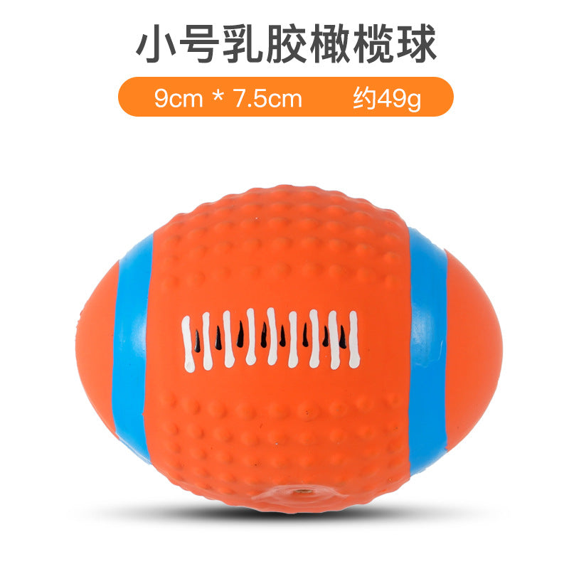 Wholesale Pet Latex Toys Filled Cotton Latex Rugby Football Volleyball Sound Dog Toys Pet Toys